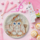 Spaghetti Kitty, White, Paper Plates Pappteller (Party)