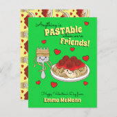 Spaghetti-Klassenzimmer Valentine Freundschaftskar Postkarte (Vorne/Hinten)