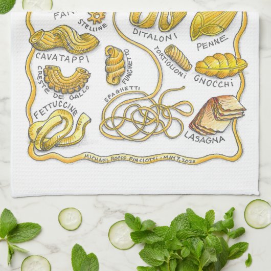 Spaghetti Küchentuch (Gefaltet)