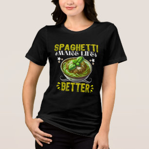 Spaghetti macht das Leben besser Tri-Blend Shirt