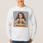 Spaghetti-Mädchen T-Shirt (Vorderseite)