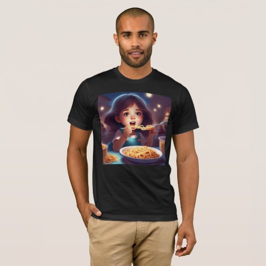 Spaghetti-Mädchen T-Shirt (Vorne ganz)