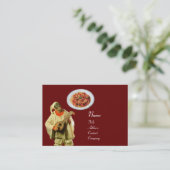 SPAGHETTI & MANDOLIN ITALIENISCHE KÜCHE, schwarz, Visitenkarte (Stehend Vorderseite)