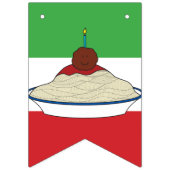 Spaghetti & Meatball Monatsmeilenstein-Banner Wimpelkette (Zweite Fahne)