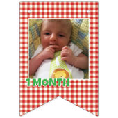 Spaghetti & Meatball Monatsmeilenstein-Banner Wimpelkette (Dritte Fahne)