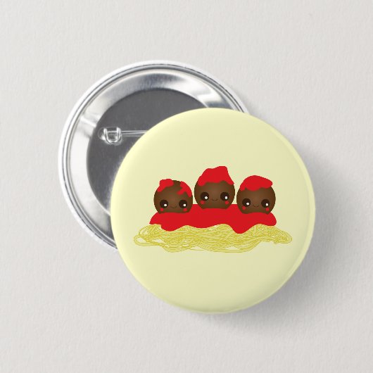 Spaghetti & Meatballs Button (Vorne & Hinten)