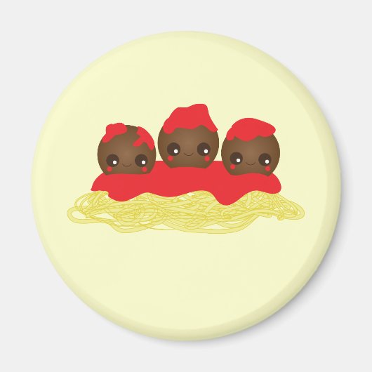 Spaghetti & Meatballs Magnet (Vorne)
