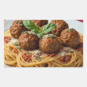 Spaghetti & Meatballs Rechteckiger Aufkleber (Vorderseite)