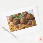 Spaghetti & Meatballs Rechteckiger Aufkleber (Umschlag)