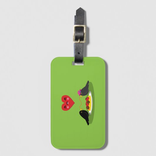 Spaghetti Meatballs Romantisches Datum Gepäckanhänger (Vorderseite Vertikal)