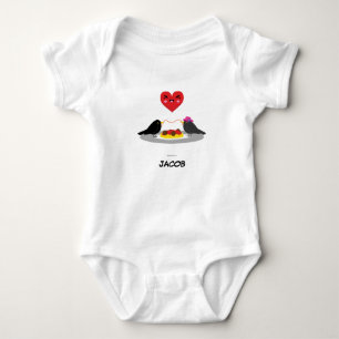 Spaghetti Meatballs Romantisches Datum Name hinz Baby Strampler