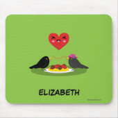 Spaghetti Meatballs Romantisches Datum | Name hinz Mousepad (Vorne)