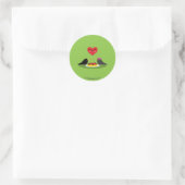 Spaghetti Meatballs Romantisches Datum Runder Aufkleber (Tasche)