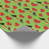 Spaghetti Meatballs Romantisches Datumsmuster Geschenkpapier (Ecke)