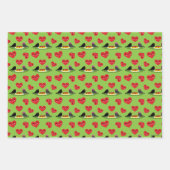 Spaghetti Meatballs Romantisches Datumsmuster Geschenkpapier Set (Vorderseite 2)