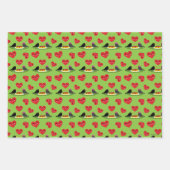 Spaghetti Meatballs Romantisches Datumsmuster Geschenkpapier Set (Vorderseite)