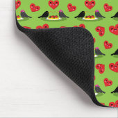 Spaghetti Meatballs Romantisches Datumsmuster Mousepad (Ecke)