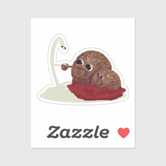 Spaghetti Meet Balls Aufkleber (Blatt)