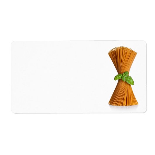 Spaghetti mit Basilikum Abgeschieden im weißen Hin (Vorne)