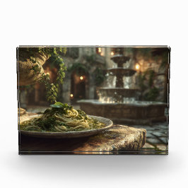 Spaghetti mit Broccoli Rabe Fotoblock