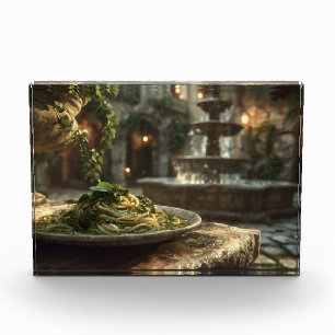 Spaghetti mit Broccoli Rabe Fotoblock