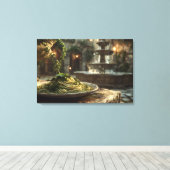 Spaghetti mit Broccoli Rabe Leinwanddruck (Insitu (Holzboden))