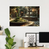 Spaghetti mit Broccoli Rabe Poster (Heimbüro)