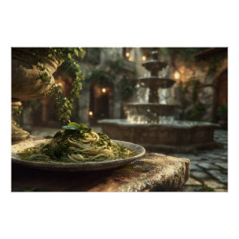Spaghetti mit Broccoli Rabe Poster