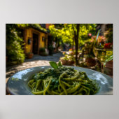 Spaghetti mit Creamy Spinach Sauce Poster (Vorne)