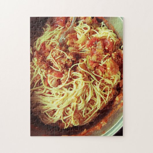 Spaghetti mit Fleischsoße Puzzle (Vertikal)