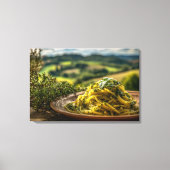Spaghetti mit frischen Kräutern Leinwanddruck (Vorderseite)