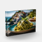 Spaghetti mit Lemon Basil Pesto - Coastal Terrace Fotoblock (Links)