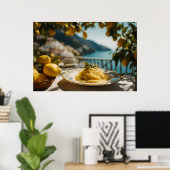 Spaghetti mit Lemon Cream Sauce Poster (Heimbüro)