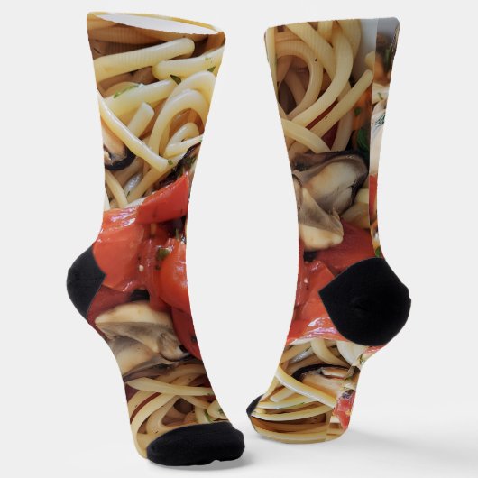 Spaghetti mit Mussels Feinschmecker Crew Socks Socken (Gewinkelt)