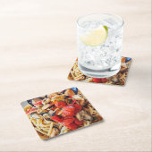 Spaghetti mit Mussels Food Untersetzer (Vor Ort)