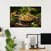 Spaghetti mit Sardinen und Fennel Poster (Heimbüro)