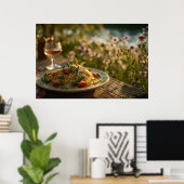 Spaghetti mit Spargel Tipps von der Riverbank Poster (Heimbüro)