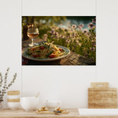 Spaghetti mit Spargel Tipps von der Riverbank Poster (Küche)