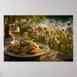 Spaghetti mit Spargel Tipps von der Riverbank Poster