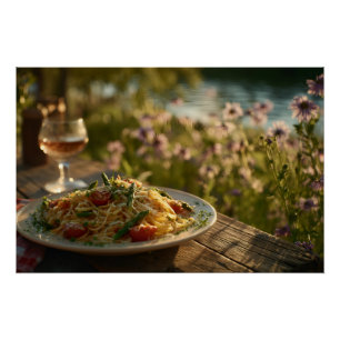 Spaghetti mit Spargel Tipps von der Riverbank Poster