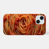 Spaghetti mit Tomatensauce iPhone 15 Hülle (Rückseite (Horizontal))