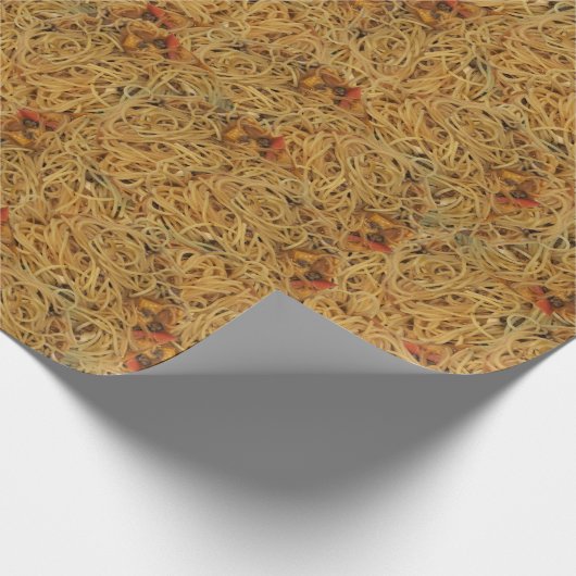 Spaghetti mit Tomato Sauce Geschenkpapier (Ecke)