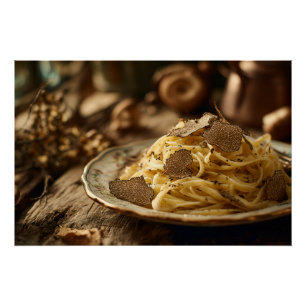 Spaghetti mit Truffle Butter Poster