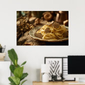 Spaghetti mit Truffle Butter Poster (Heimbüro)