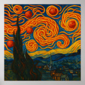 Spaghetti Night - Square Poster (Vorne)