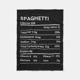 Spaghetti Nutrition Fakten Funny Erntedank Nutri Fleecedecke