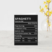 Spaghetti Nutrition Fakten Funny Erntedank Nutri Karte (Gelbe Blume)