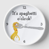 Spaghetti O'Clock Spaß Food Grafik Uhr (Vorderseite)