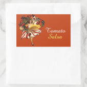 SPAGHETTI PARTY DANCE, ITALIENISCHE KÜCHE TOMATO S RECHTECKIGER AUFKLEBER (Tasche)