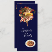 SPAGHETTI PARTY DANCE, ITALIENISCHE KÜCHE UND TOMA EINLADUNG (Vorne/Hinten)
